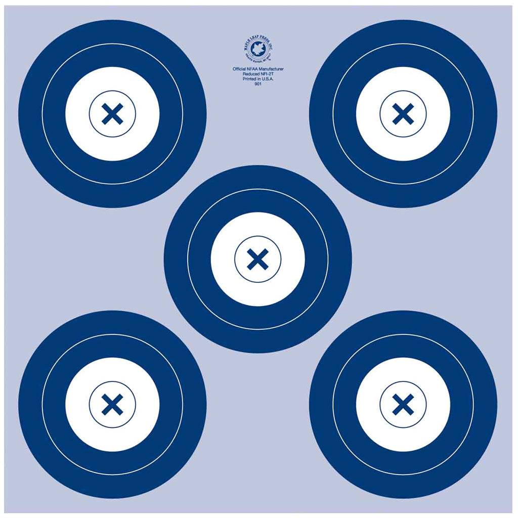 Maple Leaf NFAA Indoor Target 5 Spot Target