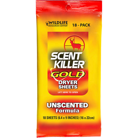 Wildlife Research Scent Killer Dryer Sheets Gold