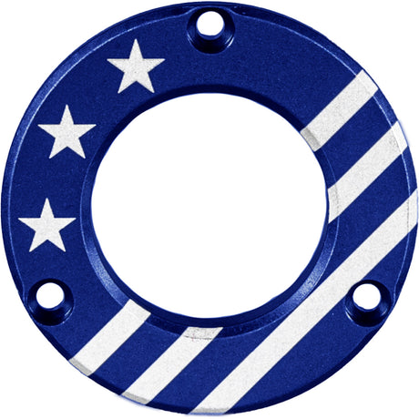Axcel Driver Hubcap Blue w/Engraving